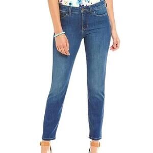 NYDJ Clarissa Ankle Jeans Size 12 1006028SL Stretch Denim Mid Rise Medium Wash